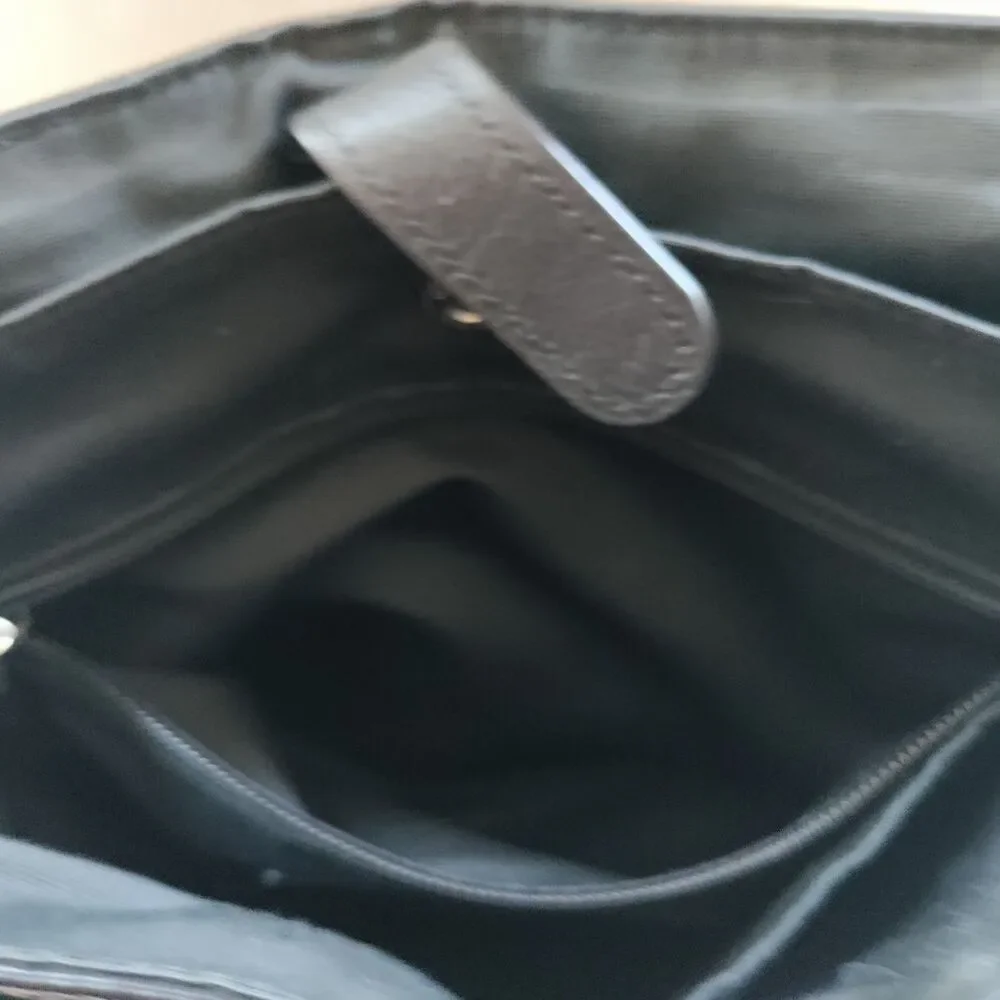 Authentic COACH Charles Leather Small Messenger Crossbody Bag In  Black F28576